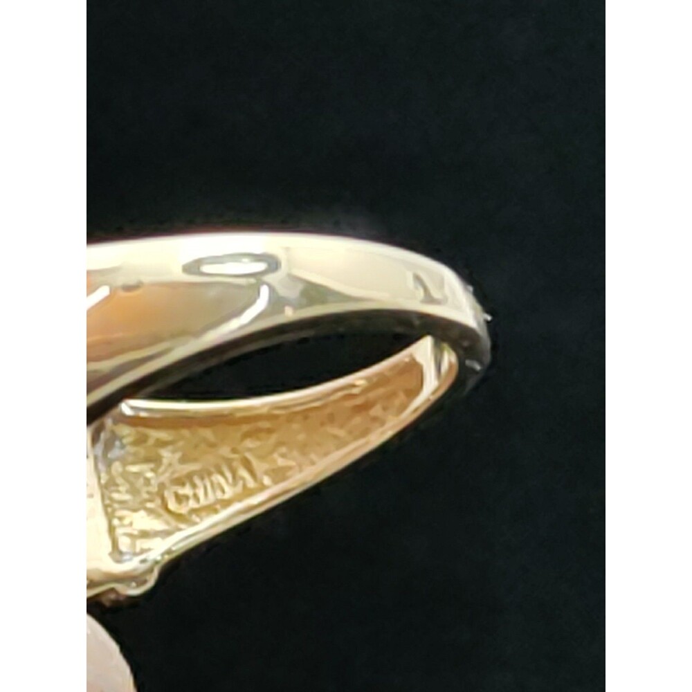 LAVENDER Jadeite JADE 14K GOLD & Diamond Ring Vintage Size 7 4.71 G - Picture 6 of 7
